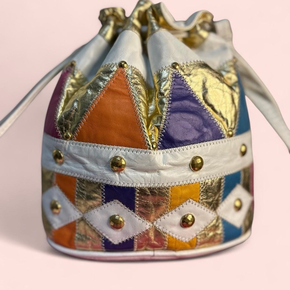 80s OHH Ashley!!!! Colorful Patchwork Vintage Bag